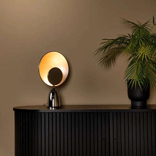 Lucide CASTAMAR - Tafellamp - Ø 25,5 cm - LED - 1x8W 2100K - Chroom - sfeer 1